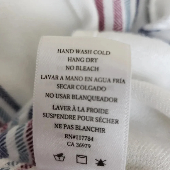 Rails Shirt Hunter White Plaid Long Sleeve Button Up Collared Flannel Top - Picture 8 of 8